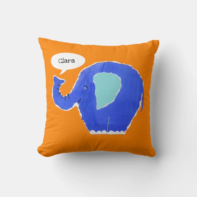 Coussin de coussin éléphant personnalisé (Recto)