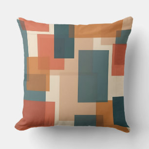 Coussin de coussin motif carré soigné