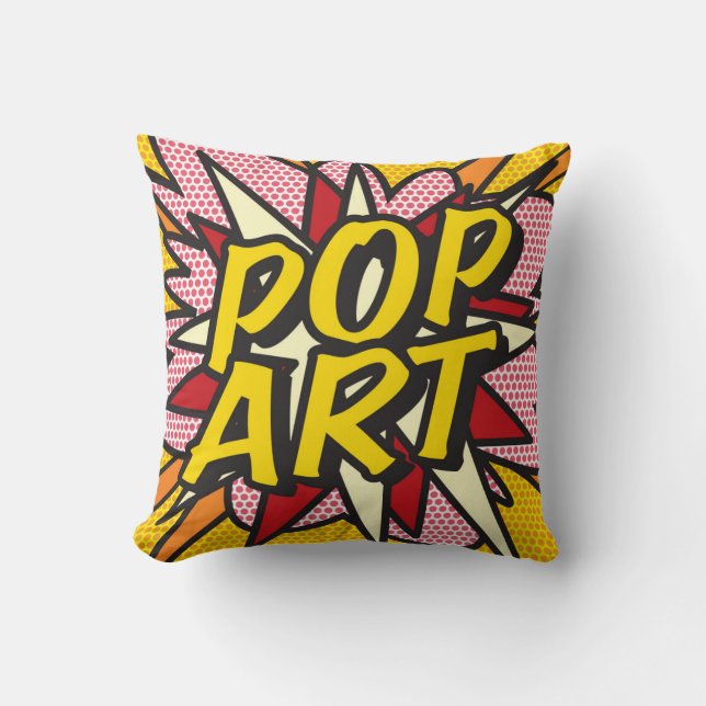 coussin de coussin POP ART de Comic Book (Recto)