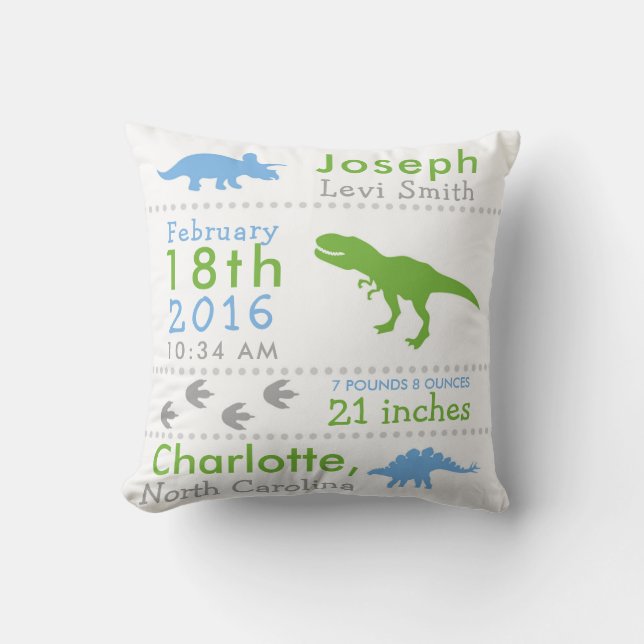 Coussin de crèche de dinosaure de stat de (Recto)