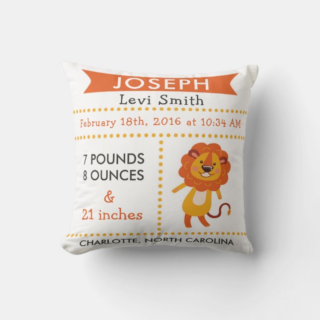 Coussin de crèche de lion de safari de stat de (Recto)