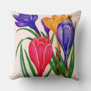 coussin de crocus printaniers