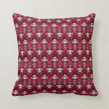 Coussin de damassé de Crâne-Scapes