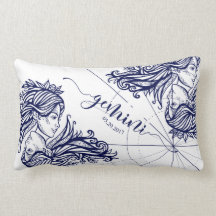 Coussin de Décor d'astrologie de marine et d'or de