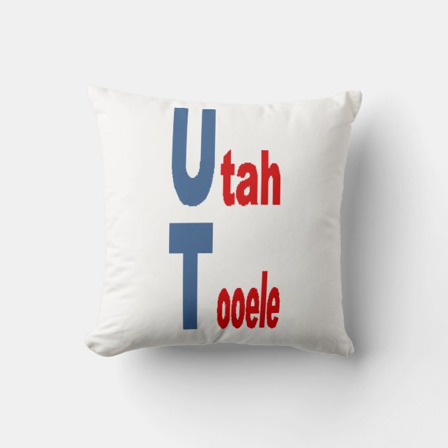 Coussin de décoration 16x16  TOURISME UTAH (Recto)