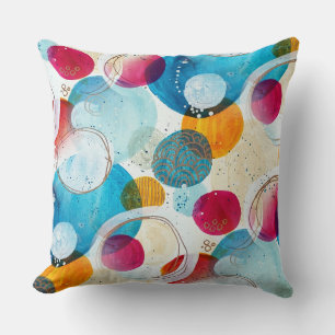 Coussin de décoration de maison en cercles abstrai