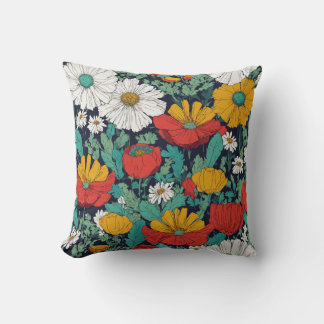 Coussin de design de fleurs bijoux