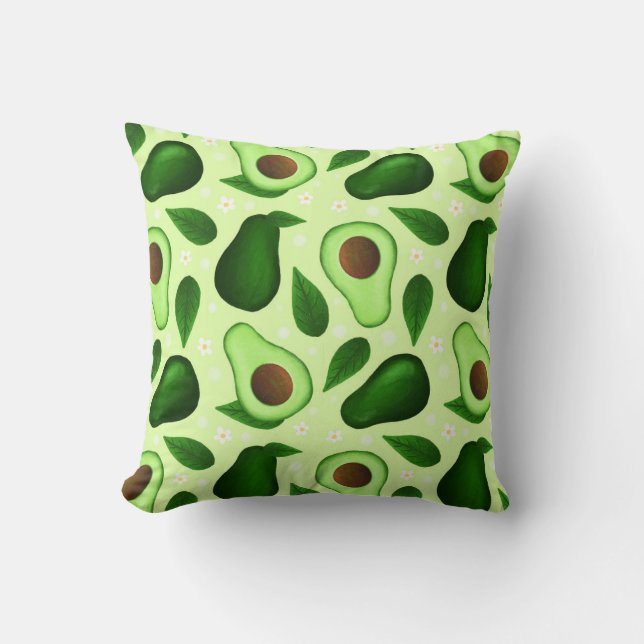 Coussin de design frais vert Avocado (Recto)