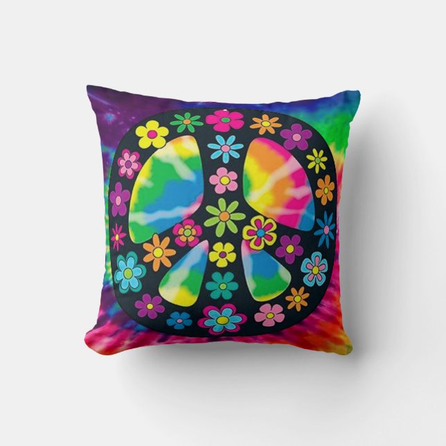 Coussin de design hippie coloré (Recto)