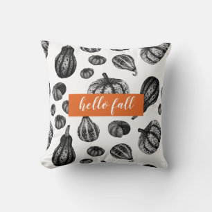 Coussin de dessin Citrouille Motif d'automne