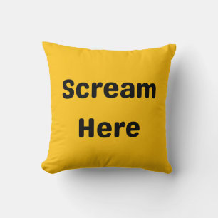 Coussin de détente drôle – « Criez ici » Gras 