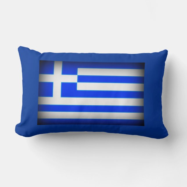 Coussin de devis du drapeau grec Socrates (Recto)