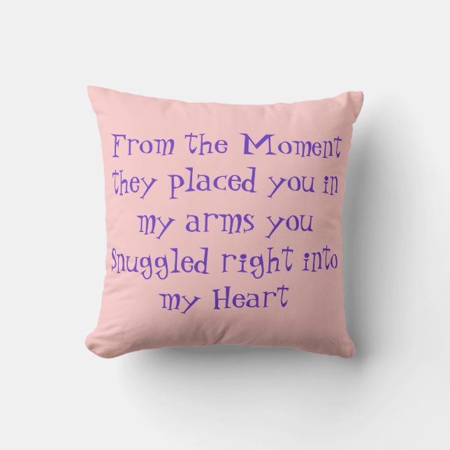 Coussin de devis pour bébé (Recto)