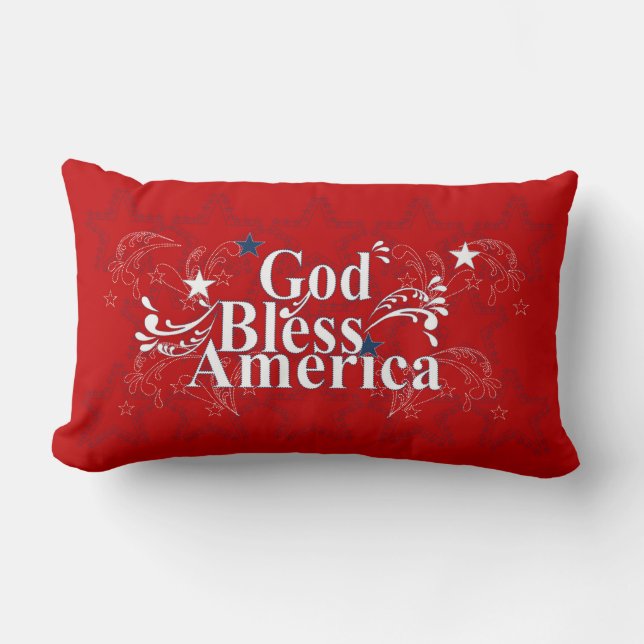 Coussin de Dieu béni l'Amérique (Recto)