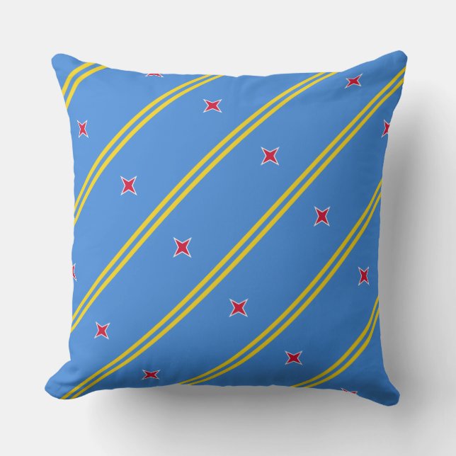 Coussin de drapeau de Paul McGehee "Aruba" (Recto)