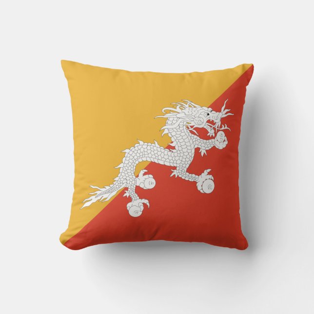 Coussin de drapeau du Bhutan (Recto)