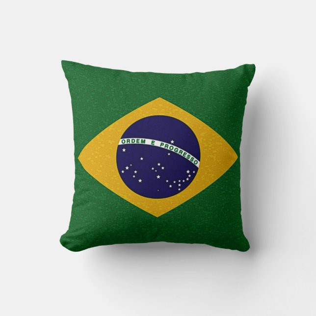 Coussin de DRAPEAU du BRÉSIL (Recto)