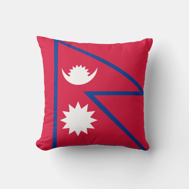 Coussin de drapeau du Népal (Recto)