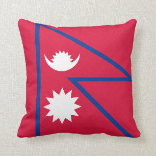 Coussin de drapeau du Népal