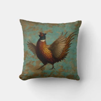 Coussin de faisan - Faisan faisant le beau !