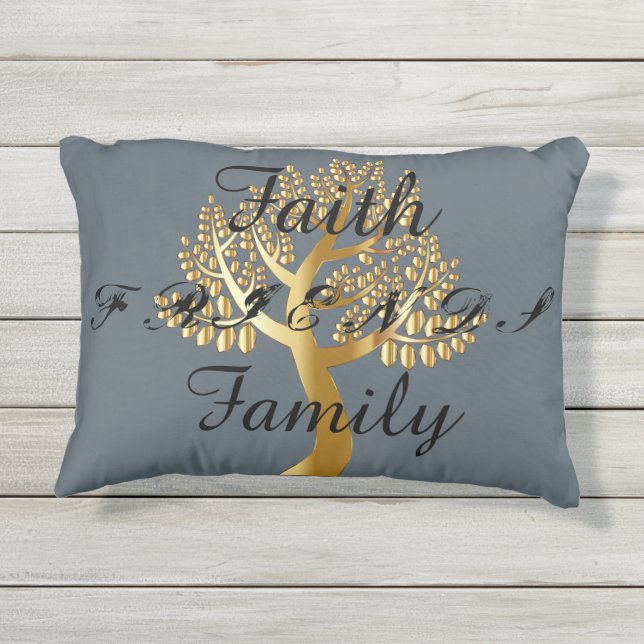 Coussin de famille d'amis de foi (Dos)