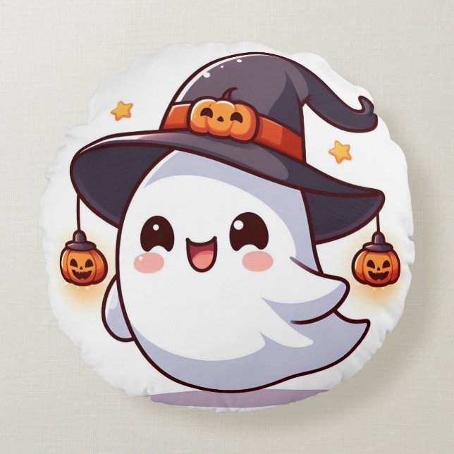 Coussin de fantôme d'Halloween (Devant)