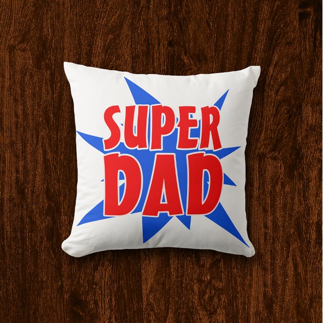 Coussin de Fête des pères Super Papa (Créateur téléchargé)