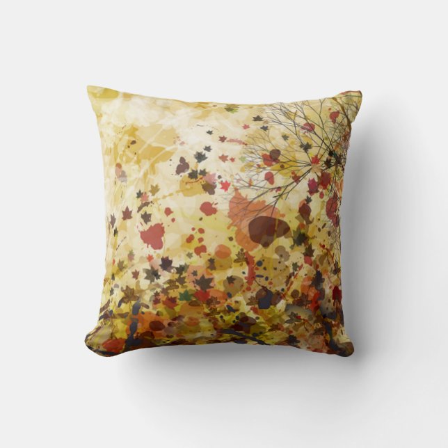 Coussin de feuille d'automne (Recto)
