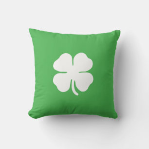 Coussin de feuille de trèfle blanc
