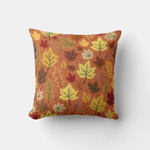 coussin de feuilles d'automne