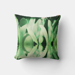 Coussin de feuilles de Clivia vert pâle