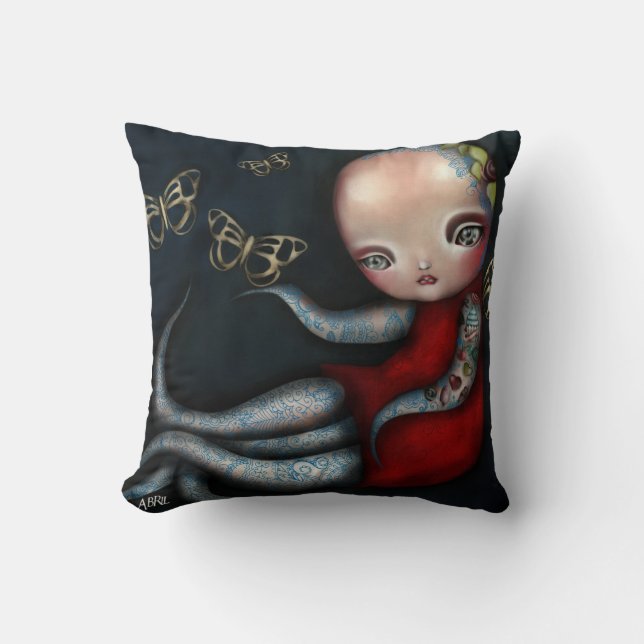 Coussin de fille de tatouage de poulpe de Jinxi (Recto)