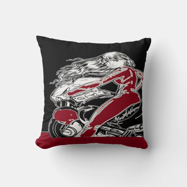 Coussin de fille de vélo (Recto)