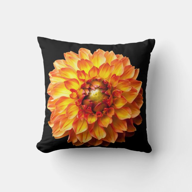 Coussin de fleur Dahlia. (Recto)