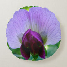 Coussin de fleur de pois doux violet