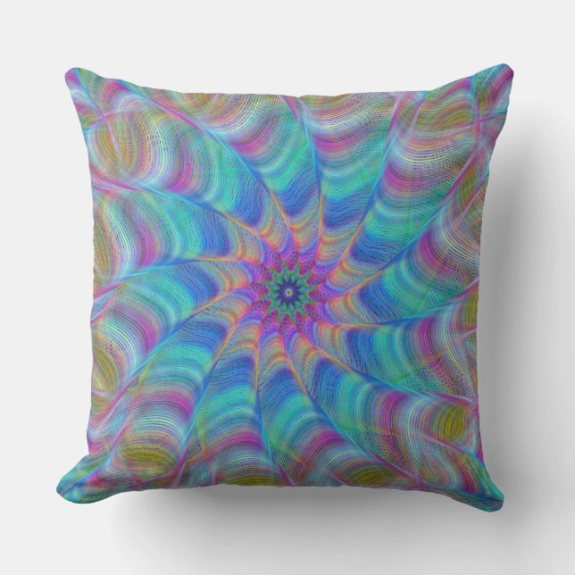 coussin de fleurs arc-en-ciel (Recto)