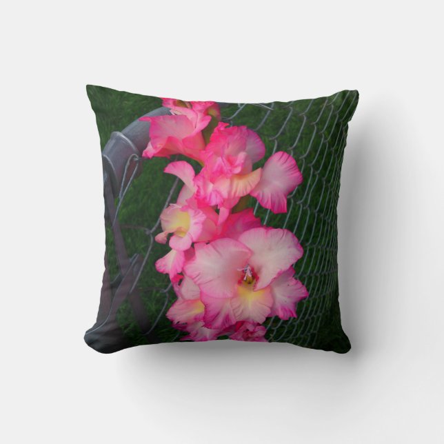 Coussin de fleurs de Gladiola rose (Recto)