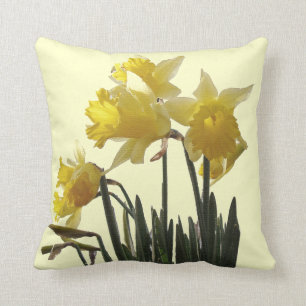 Coussin de fleurs de jonquille