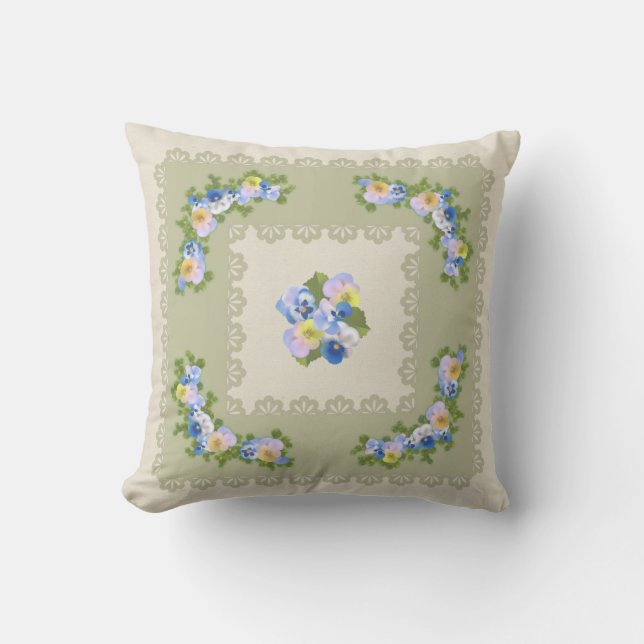 Coussin de fleurs de Pansy (Recto)