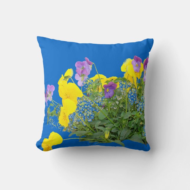 Coussin de fleurs de pensée (Recto)