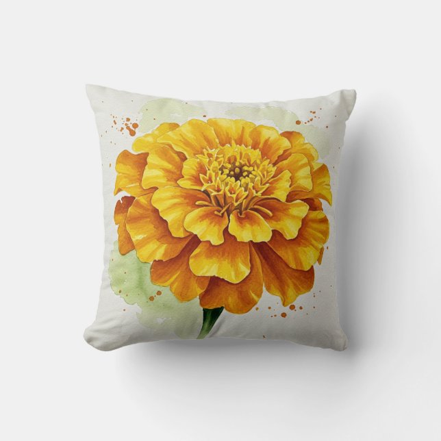 Coussin de fleurs Marigold (Recto)