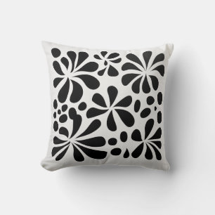Coussin de fleurs monochromes