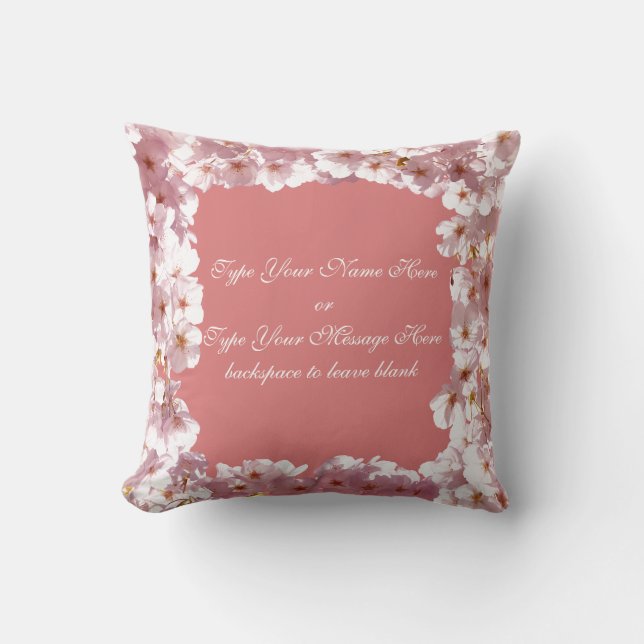 Coussin de fleurs roses Coussin de fleurs personna (Recto)
