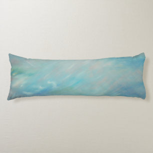 Coussin de flotteur de brume bleue d'art abstrait