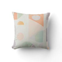 Coussin de formes géométriques Pastel