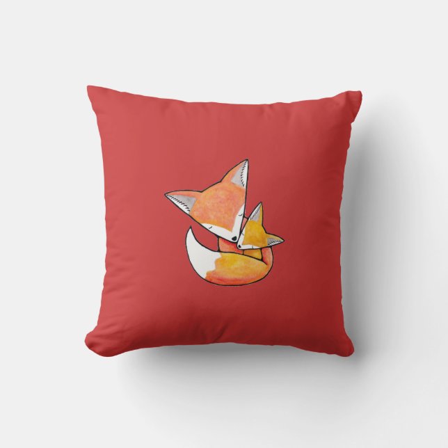 Coussin de Fox de bébé de maman de région boisée (Recto)
