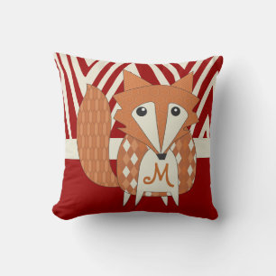 Coussin de Fox stylisé monogramme
