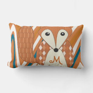 Coussin de Fox stylisé monogramme