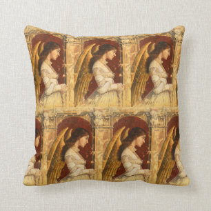 Coussin de fresque d'ange de Noël