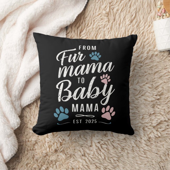 Coussin De Fur Mama à Baby Mama Est 2025 Chien Cat Maman (Couverture)